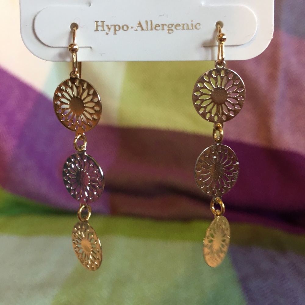 Gold tone earrings from Charming Charlie